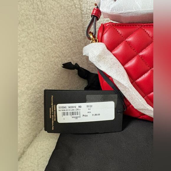 Versace Medusa Red Quilted Crossbody Bag - Picture 3 of 10